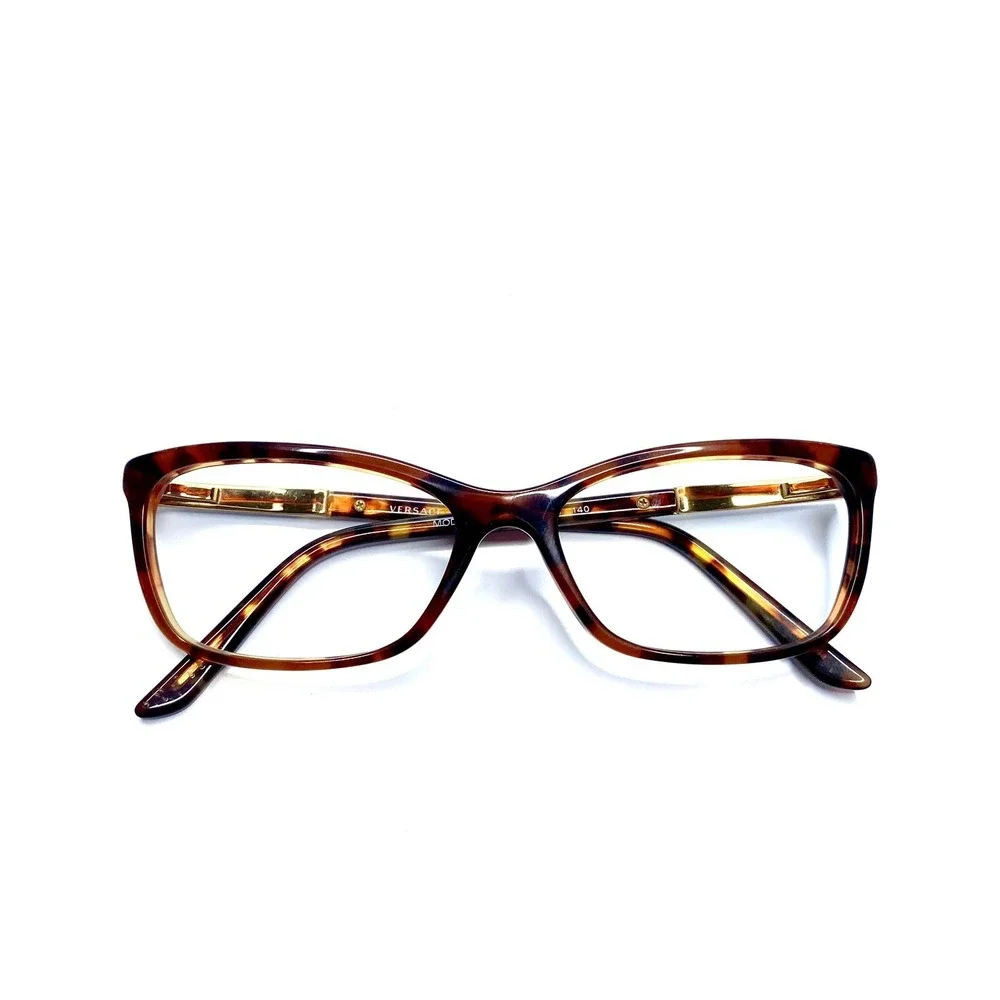Versace Brown Tortoise Gold Cat Eye Glasses MOD 3186 5077 54 16 140